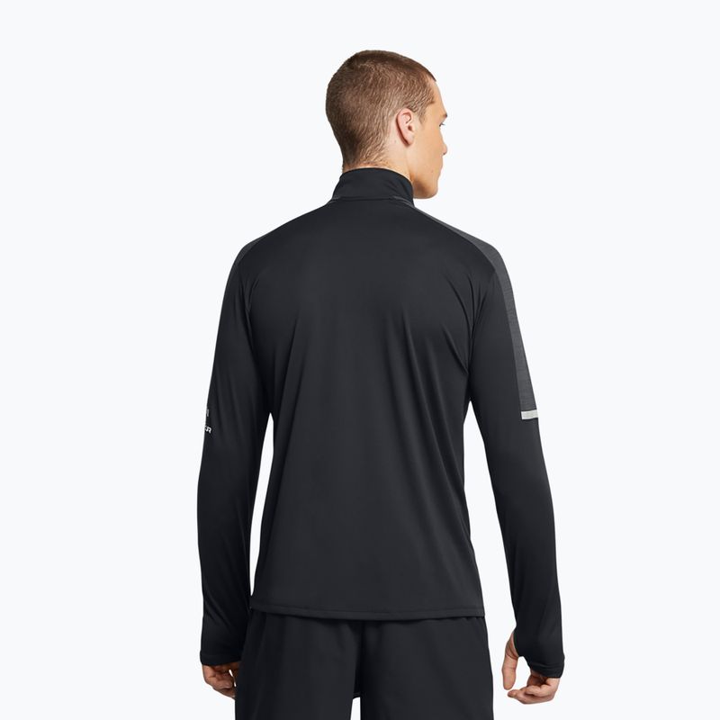 Under Armour Tech Utility 1/4 Zip da uomo a manica lunga da allenamento nero/nero/bianco 2