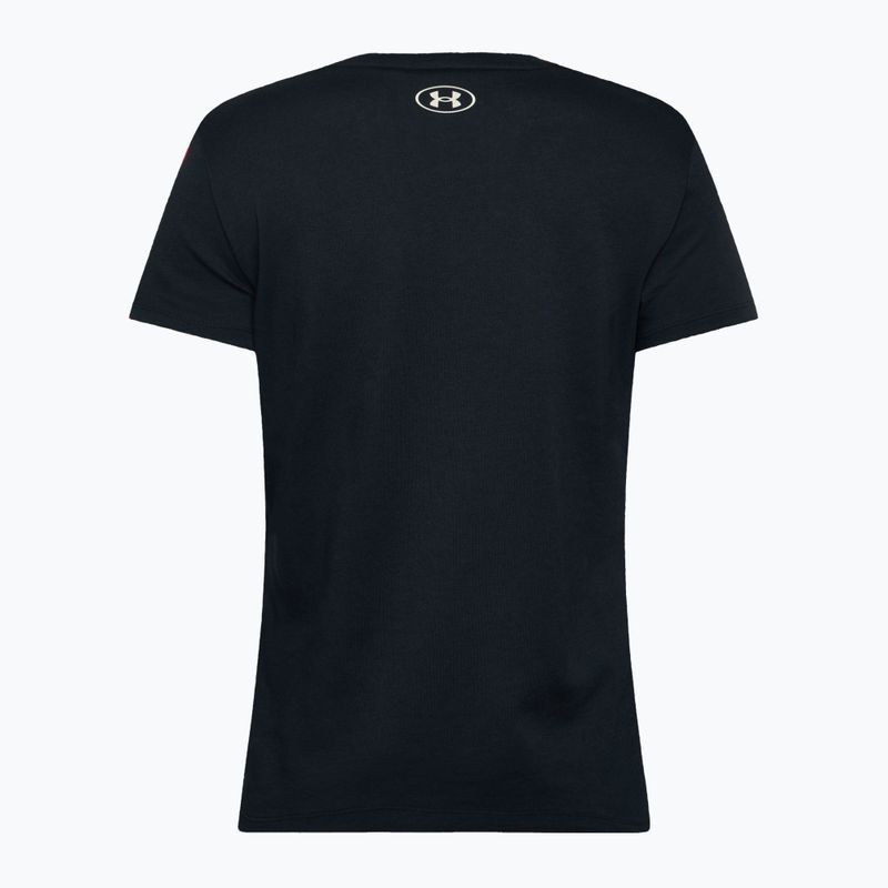 Maglietta da allenamento Under Armour Project Rock HW da donna, nero/argento 2