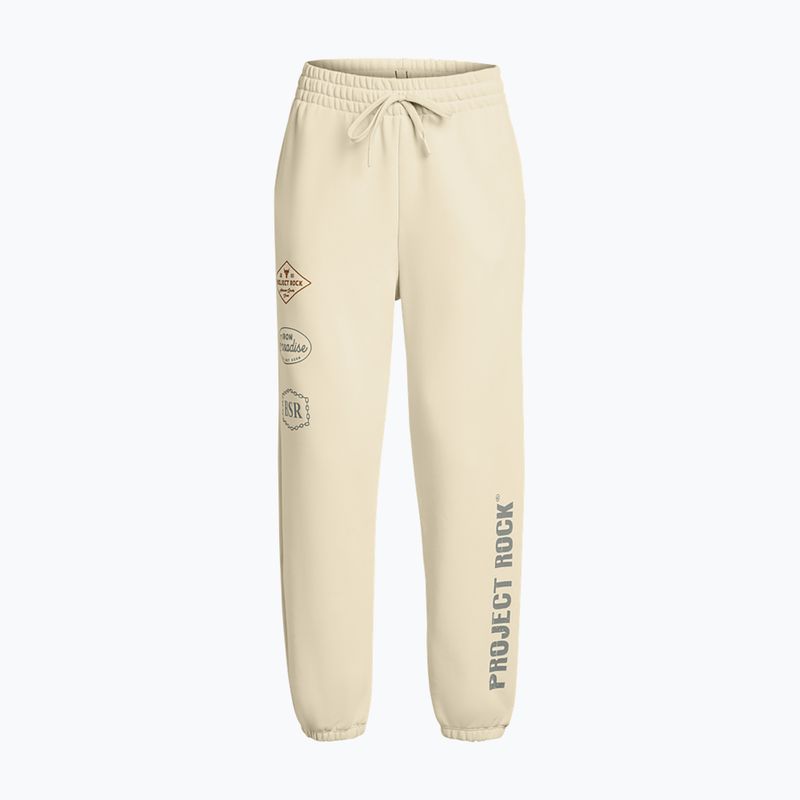 Pantaloni da allenamento Under Armour Project Rock HWT Pnt silt / clay green da donna 4