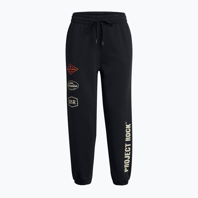 Pantaloni da allenamento da donna Under Armour Project Rock HWT Pnt nero / limo