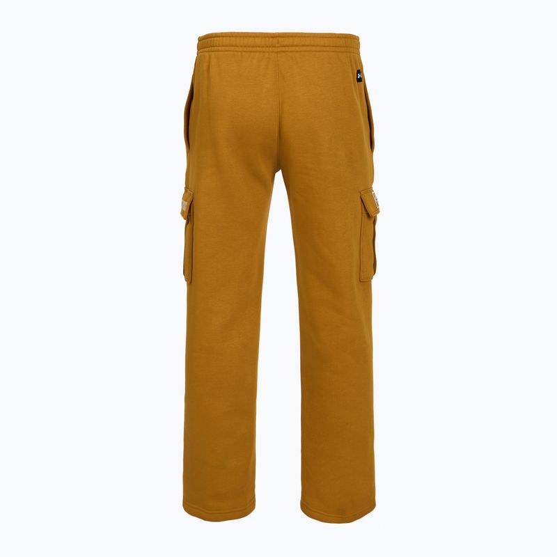 Pantaloni da allenamento uomo Under Armour Project Rock Icon Fleece giallo ocra/sabbia 2