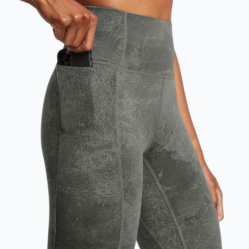 Leggings da allenamento Under Armour Project Rock donna verde argilla / limo 4