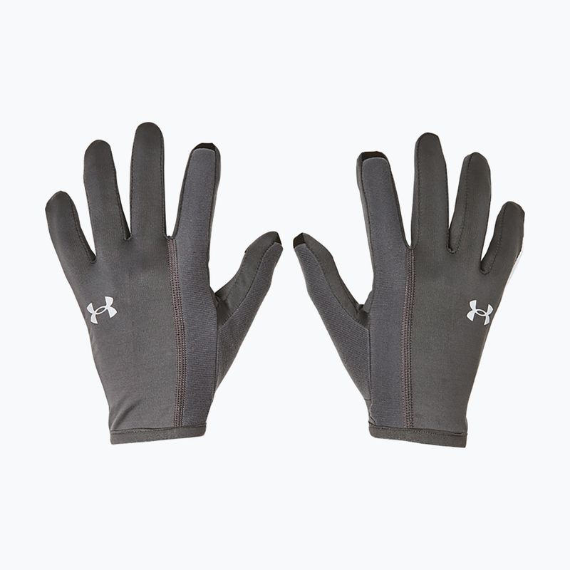 Guanti da corsa Under Armour Storm Run Liner Uomo castlerock / castlerock / riflettente