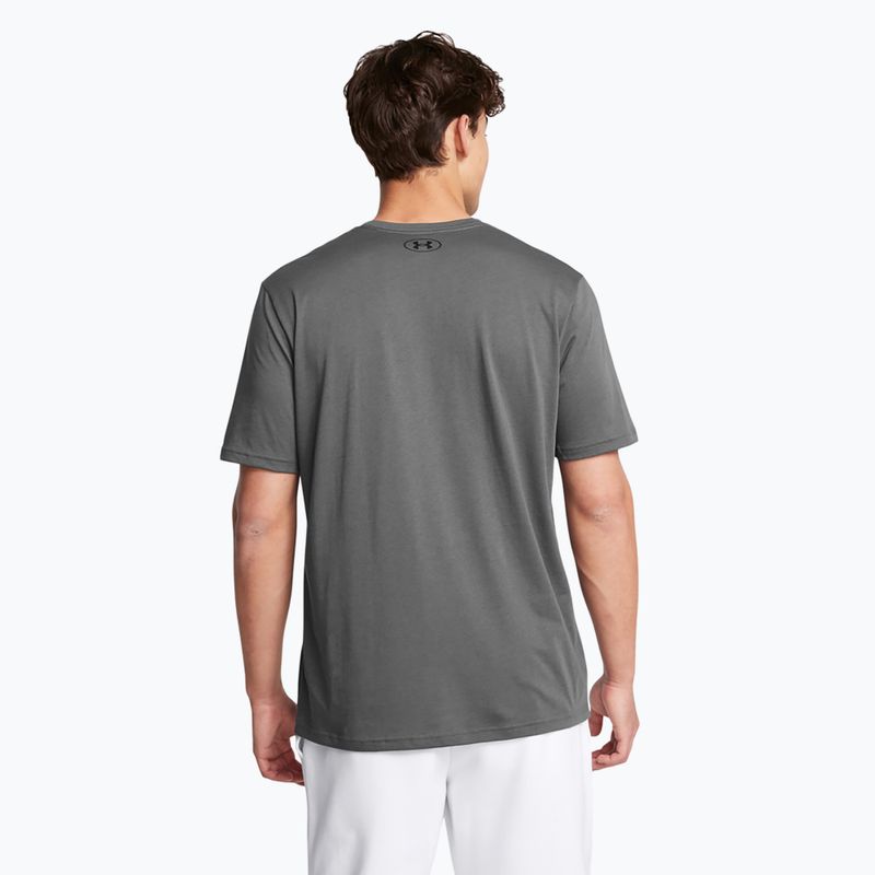Maglietta Under Armour Sportstyle da uomo per il petto sinistro, color castoro/nero 2