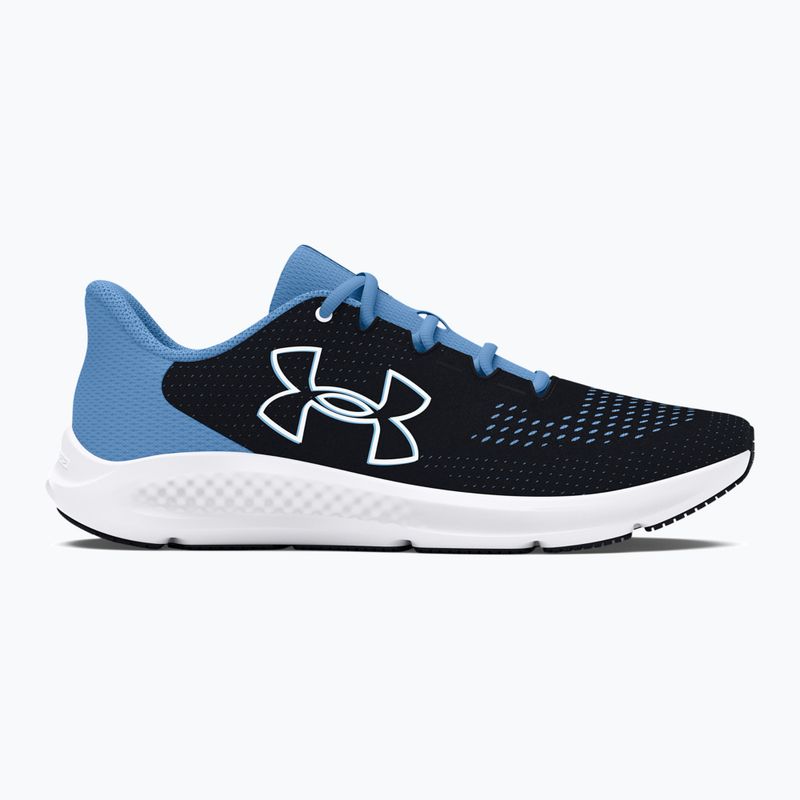 Under Armour Charged Pursuit 3 Big Logo, scarpe da corsa da donna, nero/blu scuro/bianco 9