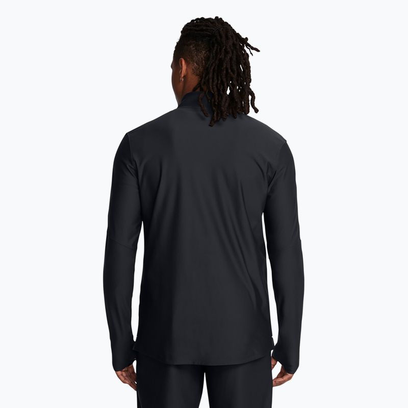 Felpa da calcio Under Armour Challenger Pro 1/4 Zip nera / bianca da uomo 2