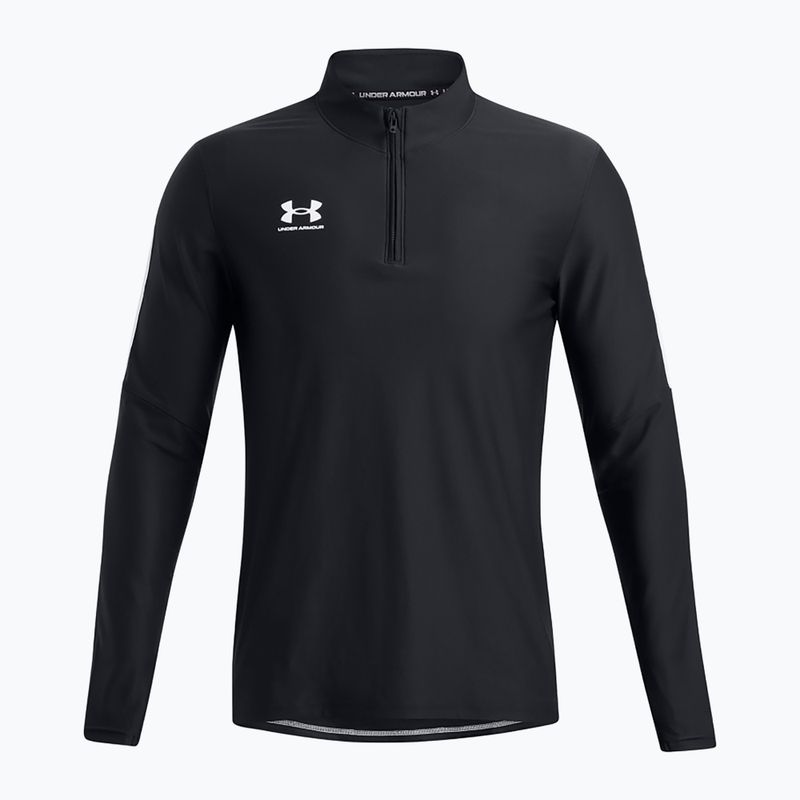 Felpa da calcio Under Armour Challenger Pro 1/4 Zip nera / bianca da uomo 3
