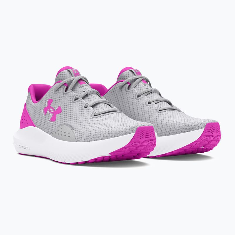 Under Armour Charged Surge 4 halo grey/vivid magenta/vivid magenta scarpe da corsa da donna 8