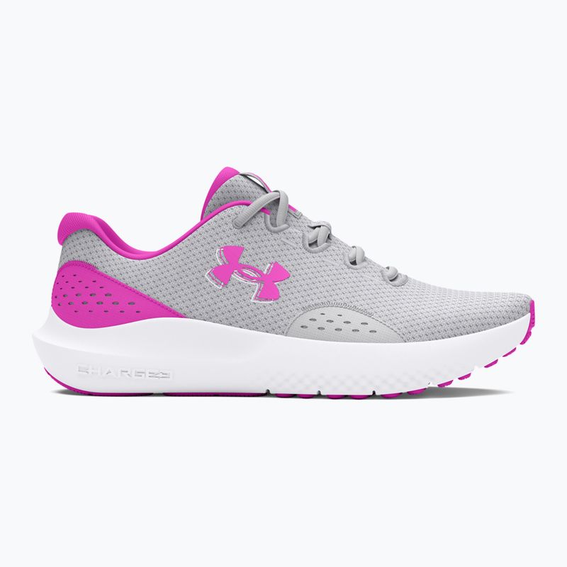 Under Armour Charged Surge 4 halo grey/vivid magenta/vivid magenta scarpe da corsa da donna 9