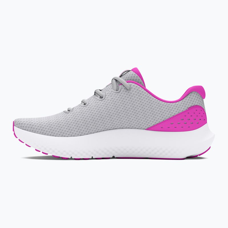 Under Armour Charged Surge 4 halo grey/vivid magenta/vivid magenta scarpe da corsa da donna 10