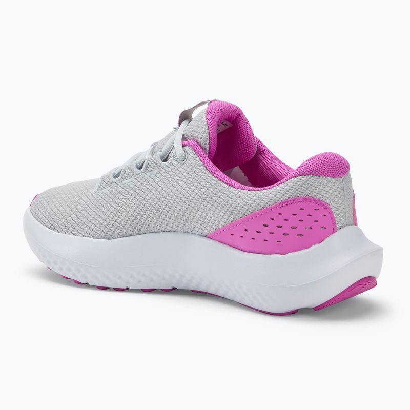 Under Armour Charged Surge 4 halo grey/vivid magenta/vivid magenta scarpe da corsa da donna 3