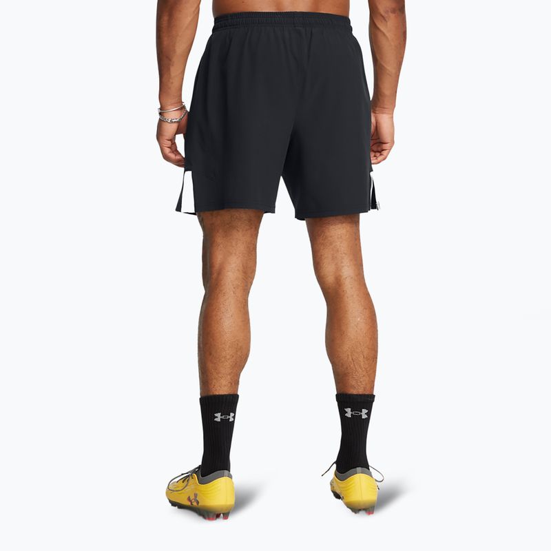 Pantaloncini da calcio Under Armour Challenger Pro Woven nero / bianco da uomo 3