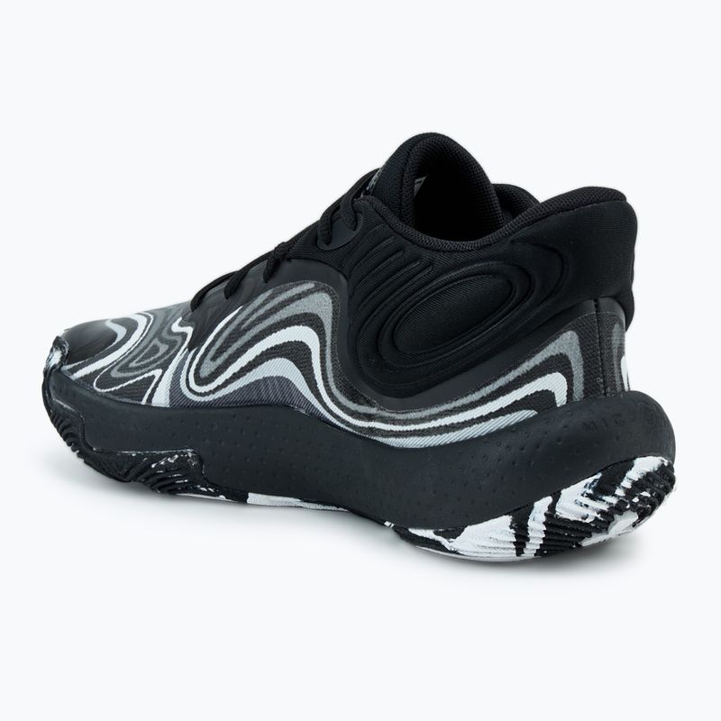 Under Armour Spawn 6 Mid scarpe da basket nero/grigio resistente/grigio moderno 3