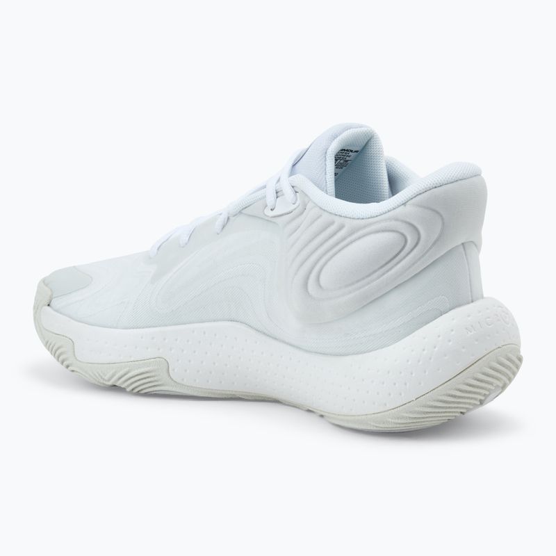 Under Armour Spawn 6 scarpe da basket bianco/grigio resistente/bianco clay 3