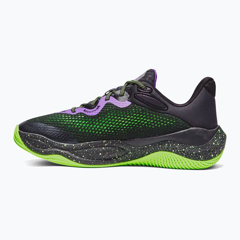 Under Armour Curry Splash 24, scarpe da basket viola/lavanda/verde scuro 2