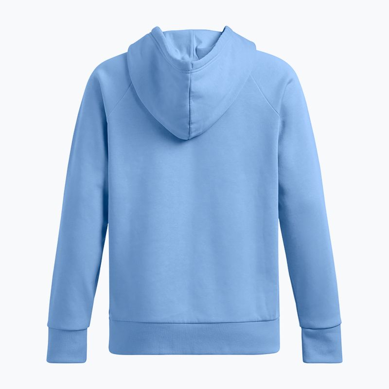 Felpa da donna Under Armour Rival Fleece Big Logo Hoody horizon blu/bianco 2