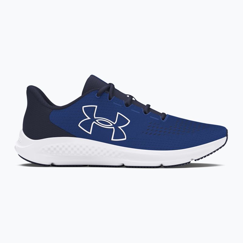 Scarpe da corsa Under Armour Charged Pursuit 3 Big Logo Uomo blu tech/marino notte/bianco 9