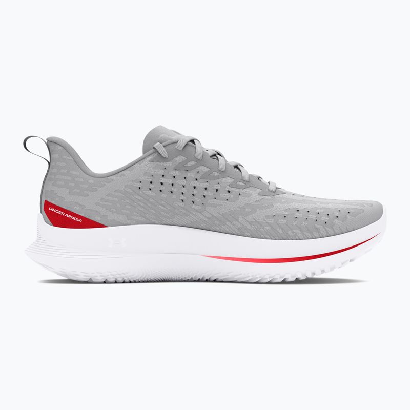 Under Armour Velociti 4 halo grigio/rosso racer/bianco scarpe da corsa da uomo 3