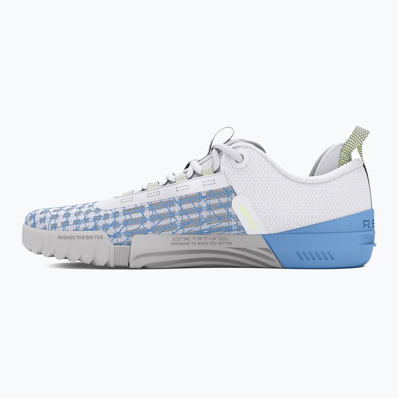 Under Armour scarpe da allenamento da donna TriBase Reign 6 bianco/blu orizzonte/verde ortopedia 9