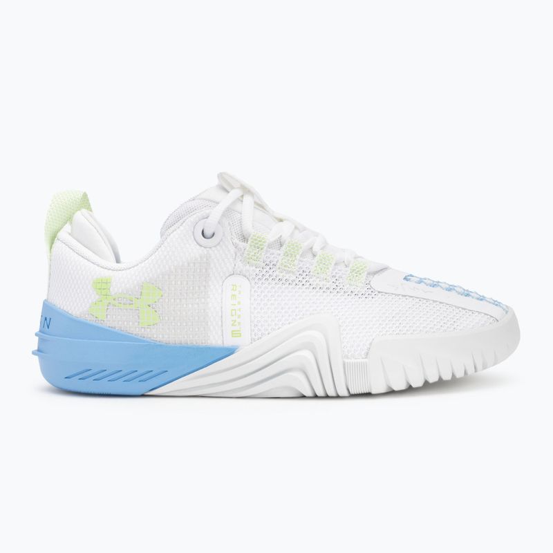 Under Armour scarpe da allenamento da donna TriBase Reign 6 bianco/blu orizzonte/verde ortopedia 2