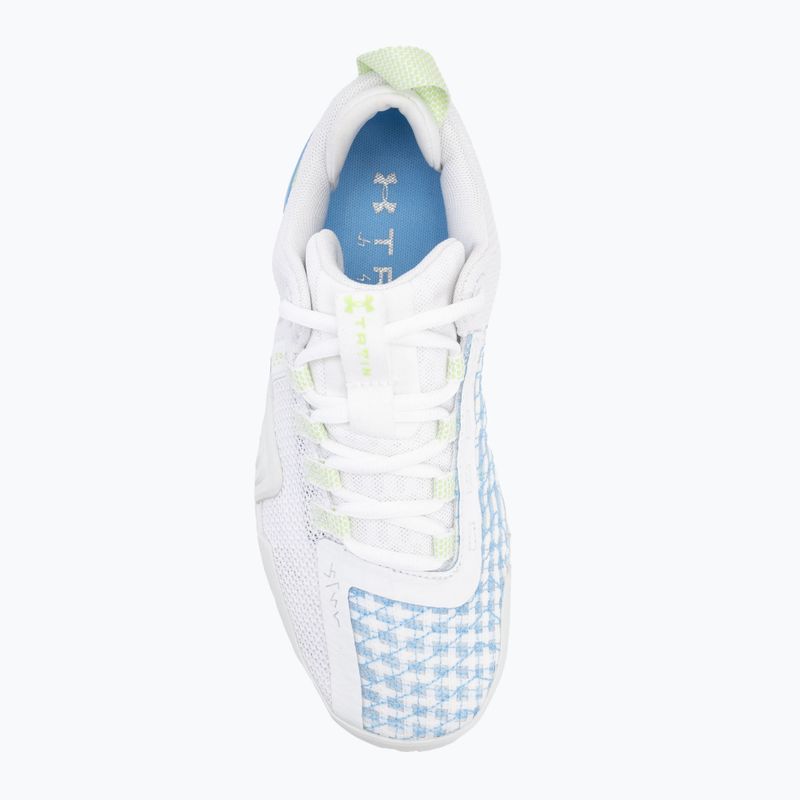 Under Armour scarpe da allenamento da donna TriBase Reign 6 bianco/blu orizzonte/verde ortopedia 5