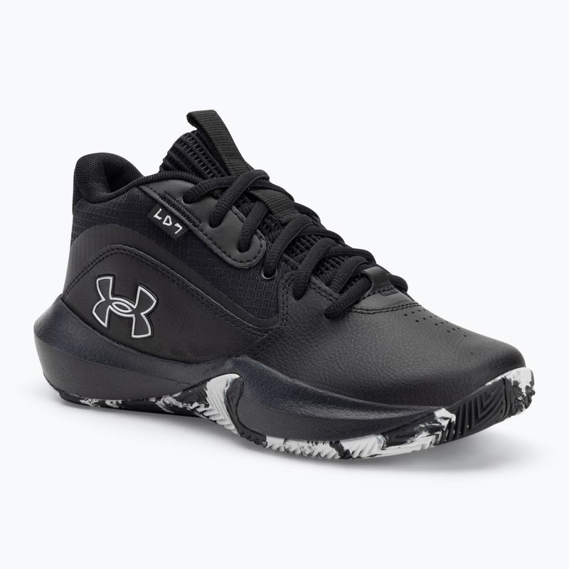 Under Armour GS Lockdown 7 scarpe da basket per bambini nero/nero/argento metallico