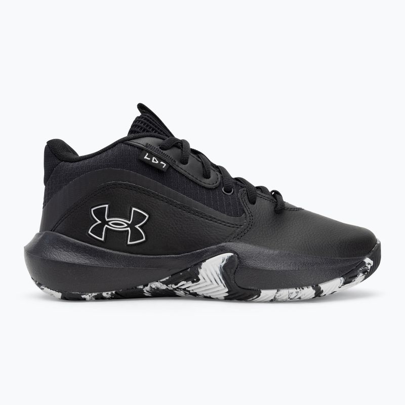 Under Armour GS Lockdown 7 scarpe da basket per bambini nero/nero/argento metallico 2