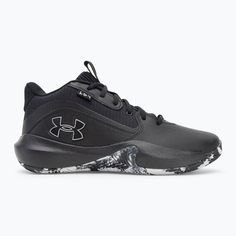 Under Armour Lockdown 7 scarpe da basket nero/nero/argento metallico 2