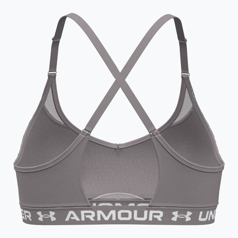 Reggiseno da allenamento Under Armour Crossback Low tetra grigio/bianco 2