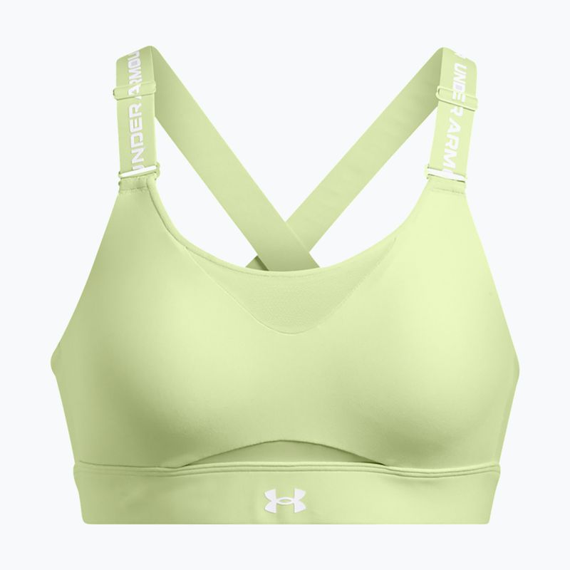 Reggiseno da allenamento Under Armour Infinity High 2.0 retro verde/bianco 4