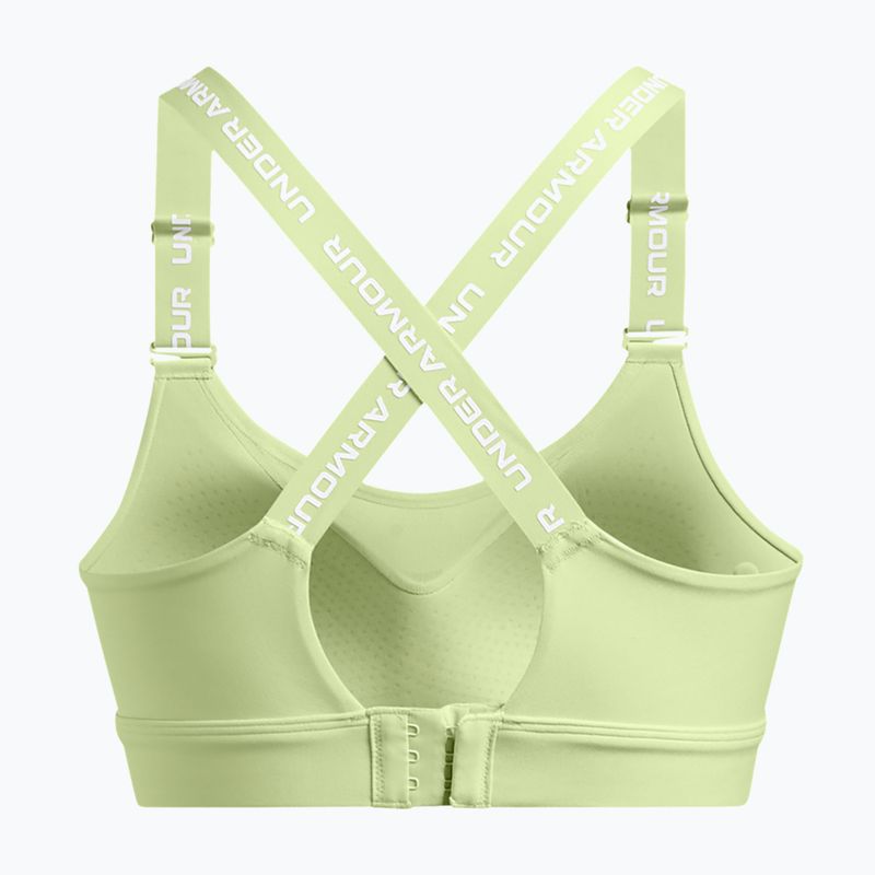 Reggiseno da allenamento Under Armour Infinity High 2.0 retro verde/bianco 5