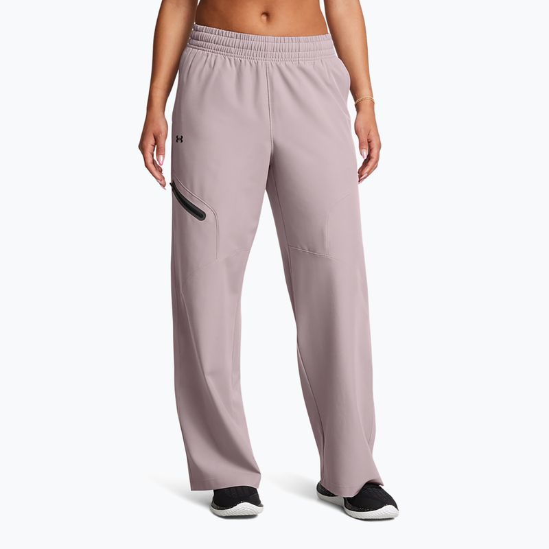 Pantaloni Under Armour donna Unstoppable Woven Wide Leg tetra grigio/nero