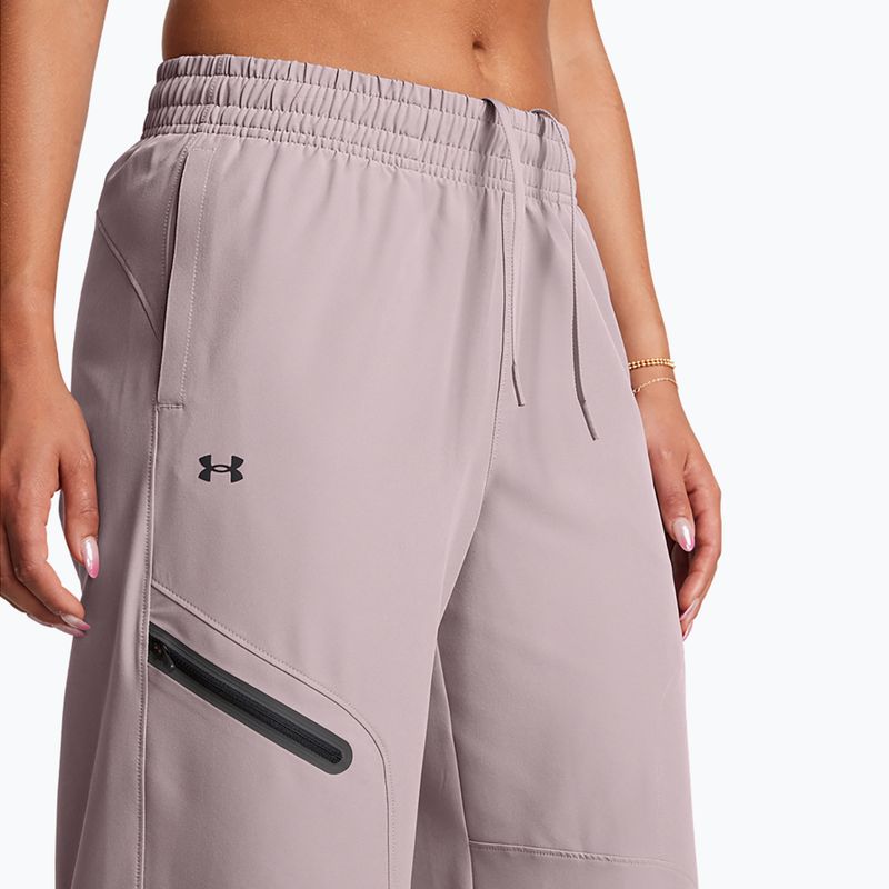 Pantaloni Under Armour donna Unstoppable Woven Wide Leg tetra grigio/nero 4