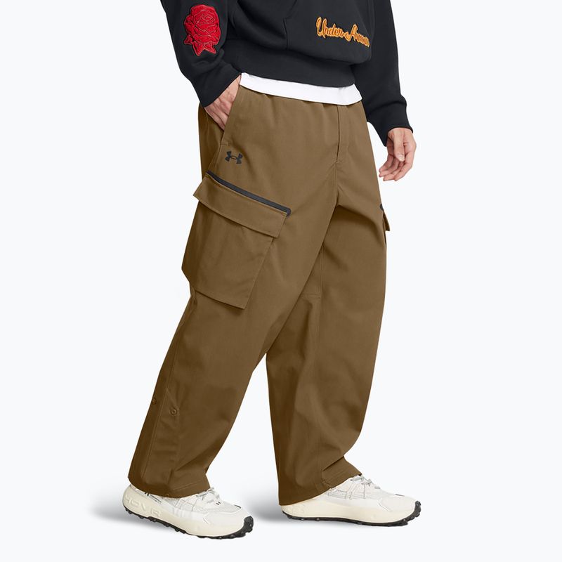 Pantaloni Under Armour Unstoppable Utility Cargo da uomo coyote/nero