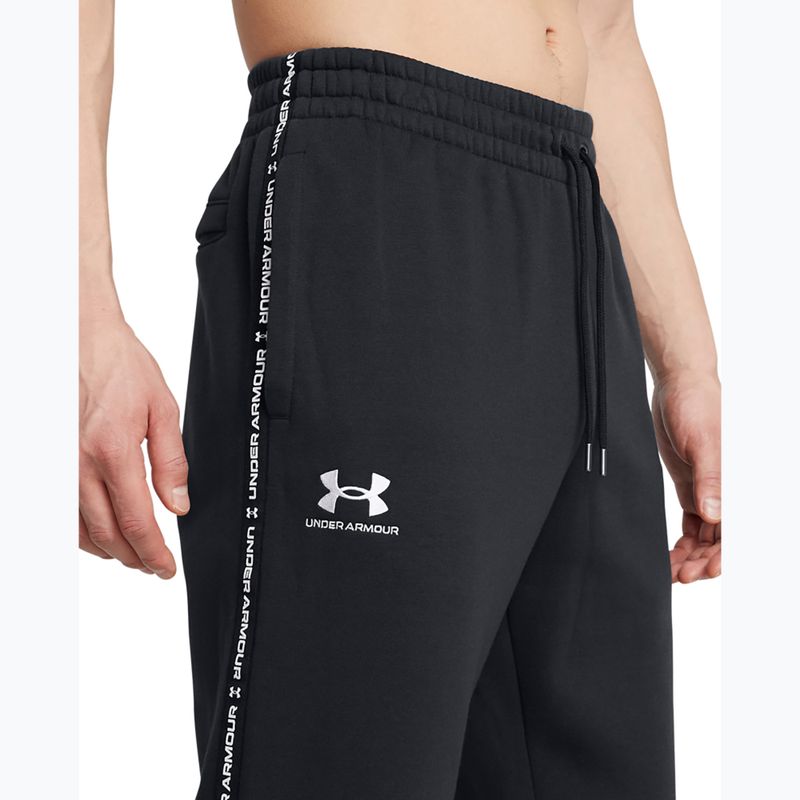 Pantaloni da uomo Under Armour Icon Fleece Jgr nero/bianco 4