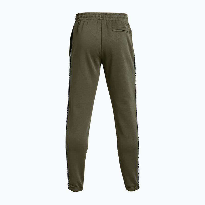 Pantaloni Under Armour Icon Fleece Jgr da uomo verde marino/bianco 7