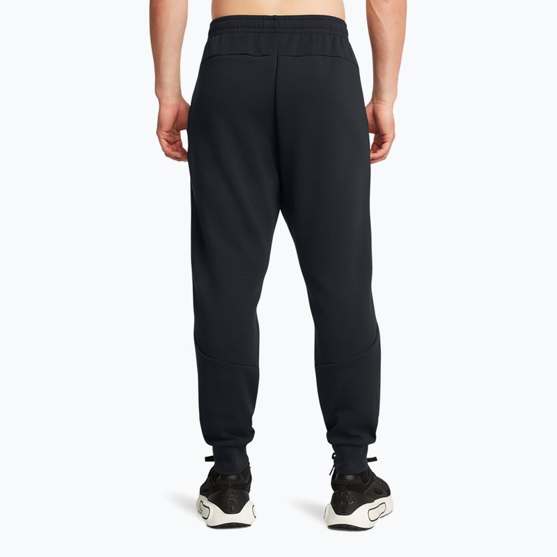 Pantaloni Under Armour Unstoppable Fleece da uomo nero/nero 3