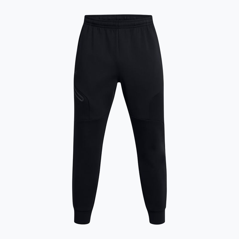 Pantaloni Under Armour Unstoppable Fleece da uomo nero/nero 5
