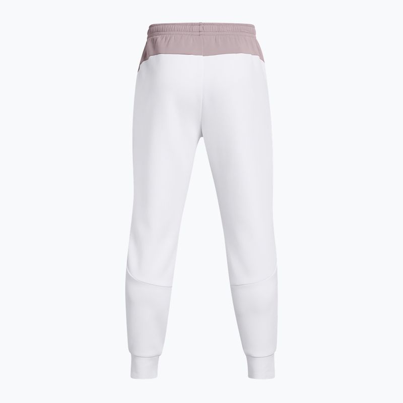 Pantaloni da uomo Under Armour Unstoppable Fleece tetra grigio/bianco/nero 6