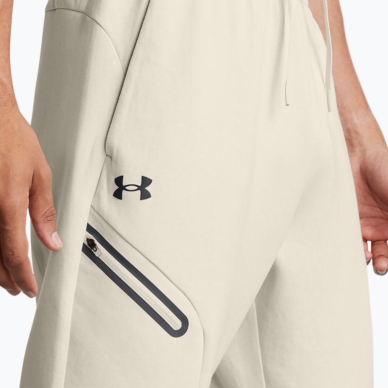 Pantaloni da uomo Under Armour Unstoppable Fleece summit bianco/nero 4