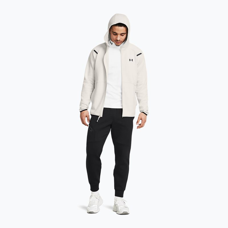 Felpa uomo Under Armour Unstoppable Fleece Full Zip HD summit white/black 2