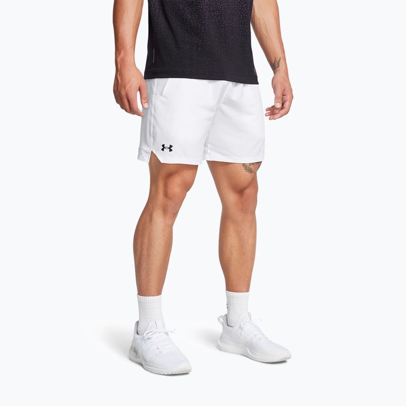 Pantaloncini da allenamento Under Armour da uomo UA Vanish Woven 6in bianco/nero