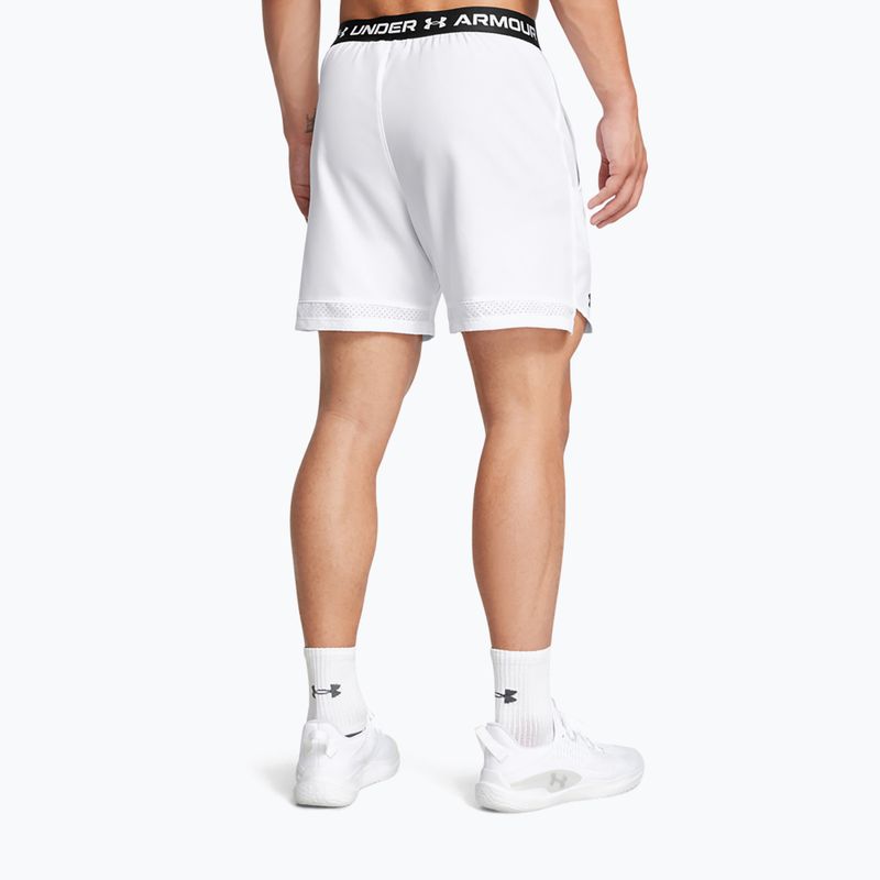 Pantaloncini da allenamento Under Armour da uomo UA Vanish Woven 6in bianco/nero 3