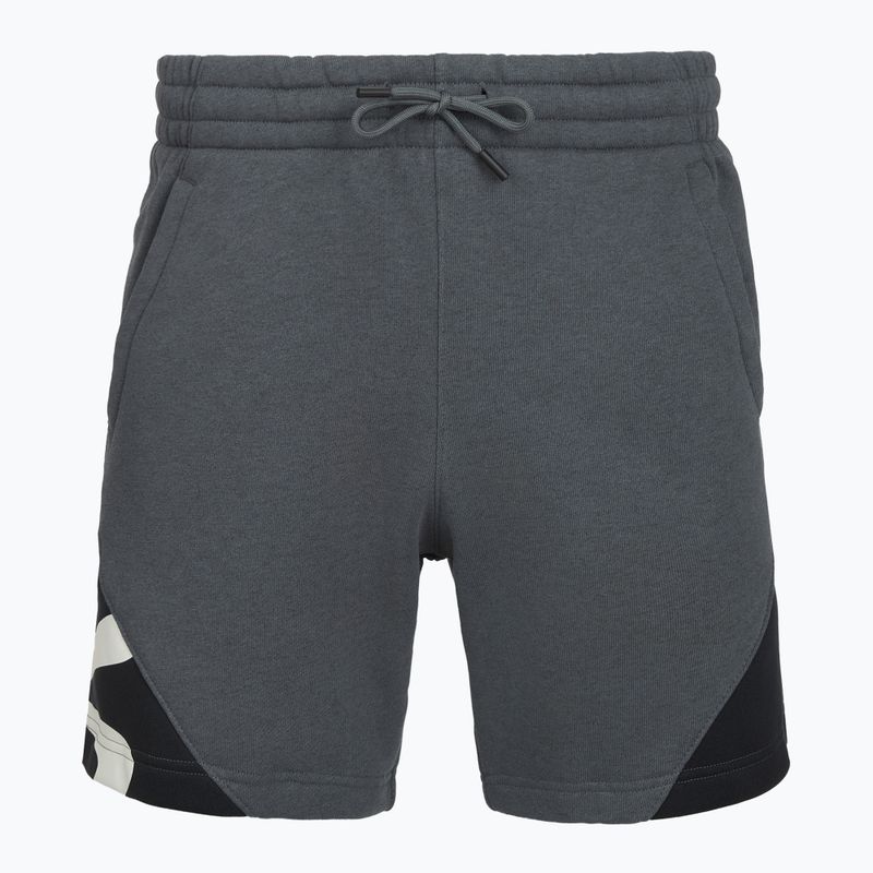 Pantaloncini Under Armour Curry Splash Fleece Uomo castlerock full heather/nero/bianco clay