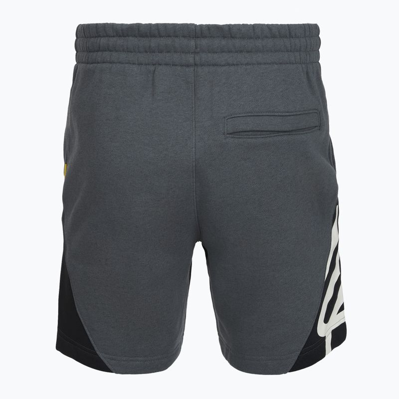 Pantaloncini Under Armour Curry Splash Fleece Uomo castlerock full heather/nero/bianco clay 2