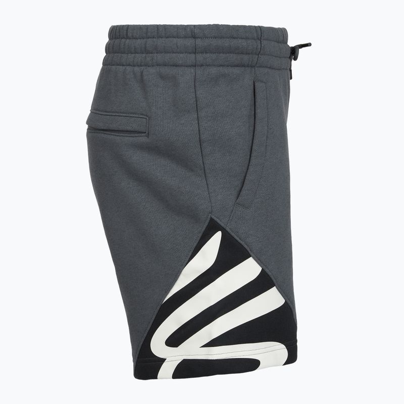 Pantaloncini Under Armour Curry Splash Fleece Uomo castlerock full heather/nero/bianco clay 3