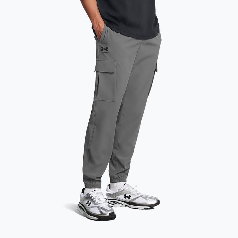 Pantaloni da allenamento da uomo Under Armour Vibe Woven Cargo castlerock/black