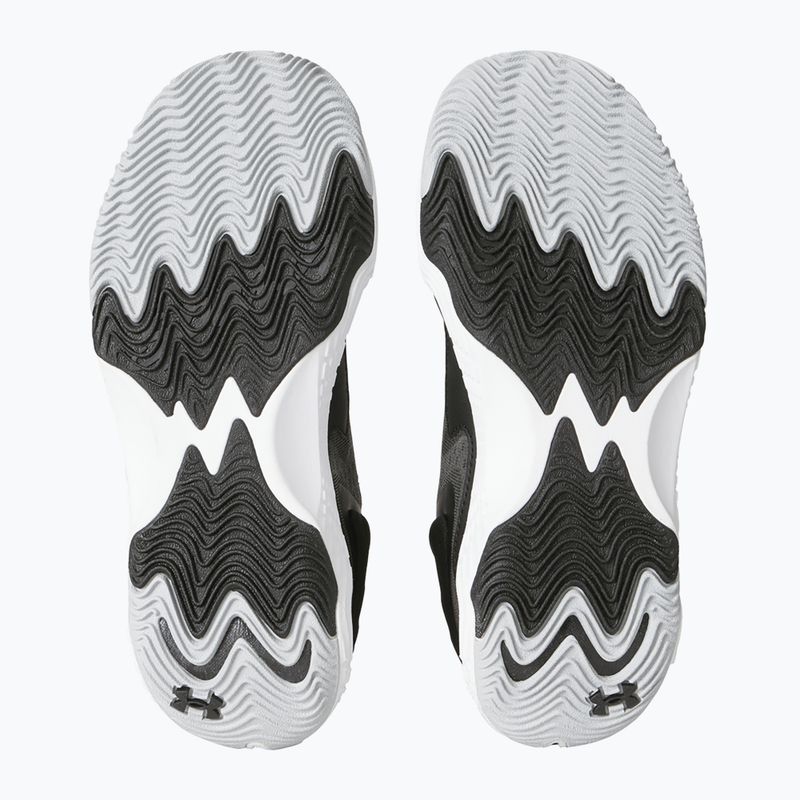 Under Armour Spawn 7 scarpe da basket nero/oro metallico/nero 5