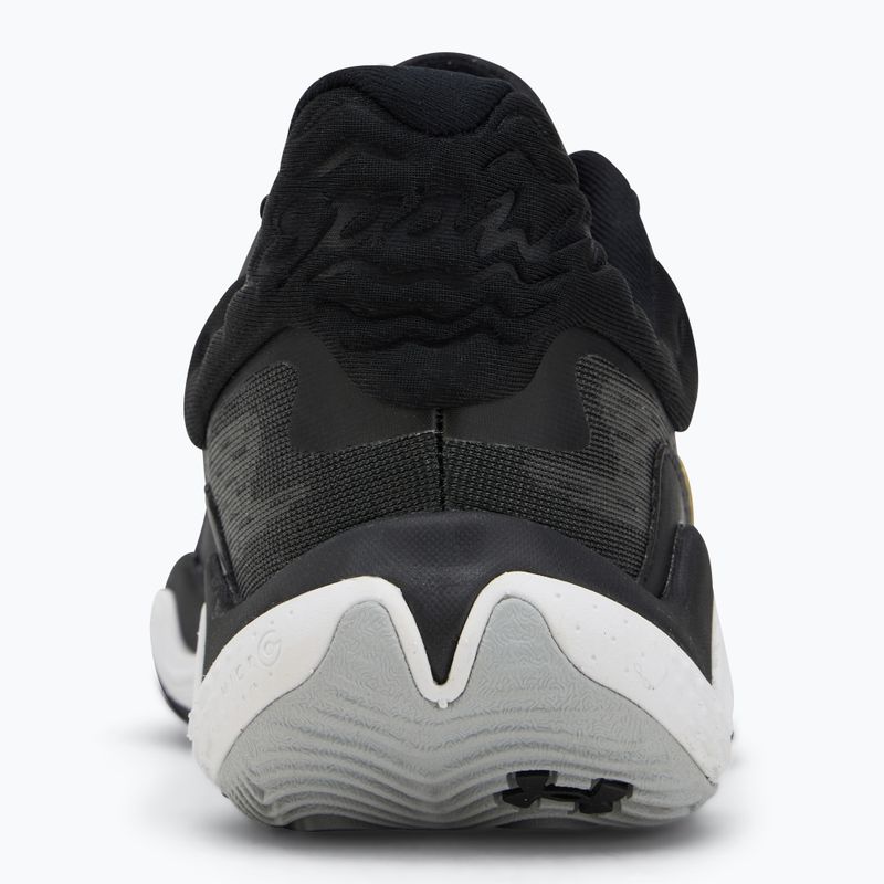 Under Armour Spawn 7 scarpe da basket nero/oro metallico/nero 6