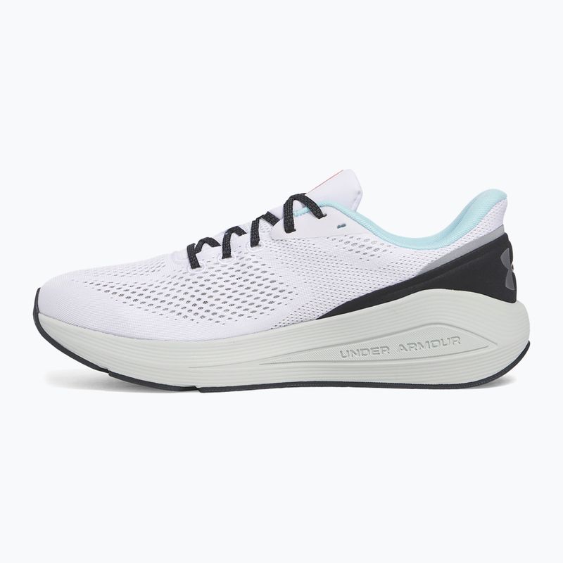 Under Armour Sonic 7 scarpe da corsa da uomo bianco/verde idro/argento metallico 2